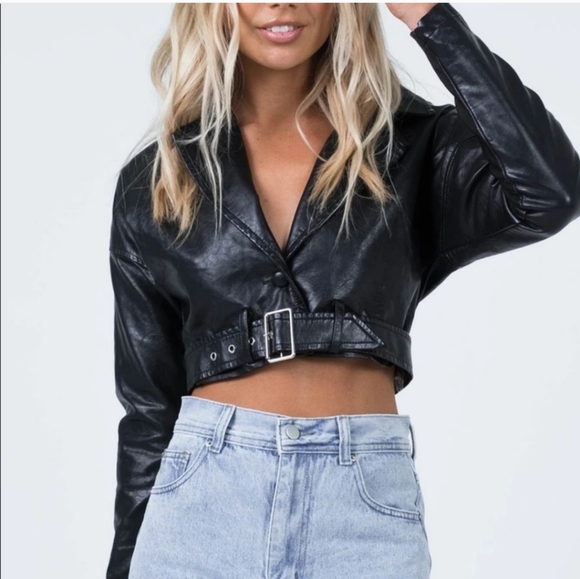 Princess Polly Jackets & Blazers - Princess Polly Jada faux leather jacket